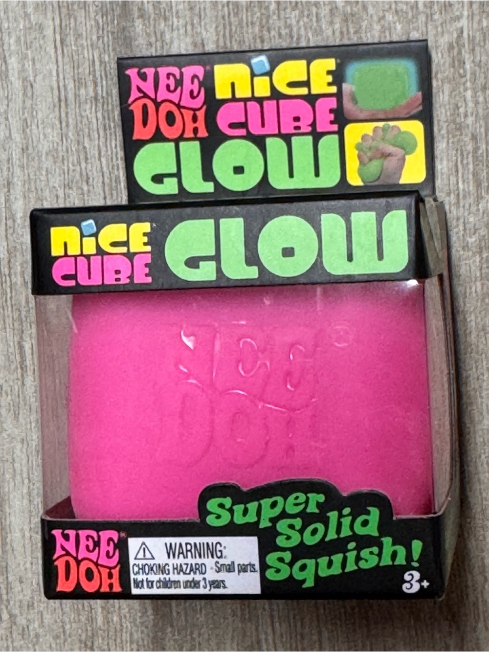 Pink NeeDoh Nice Cube Glow 🩷